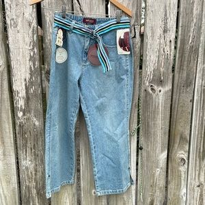 Lee Riveted Ultimate 5 Stretch Mid Rise Mid Calf Capri Jeans Sz 8 New